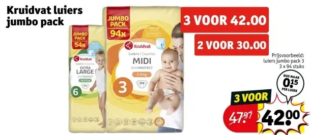 Aanbieding: Luiers jumbo pack