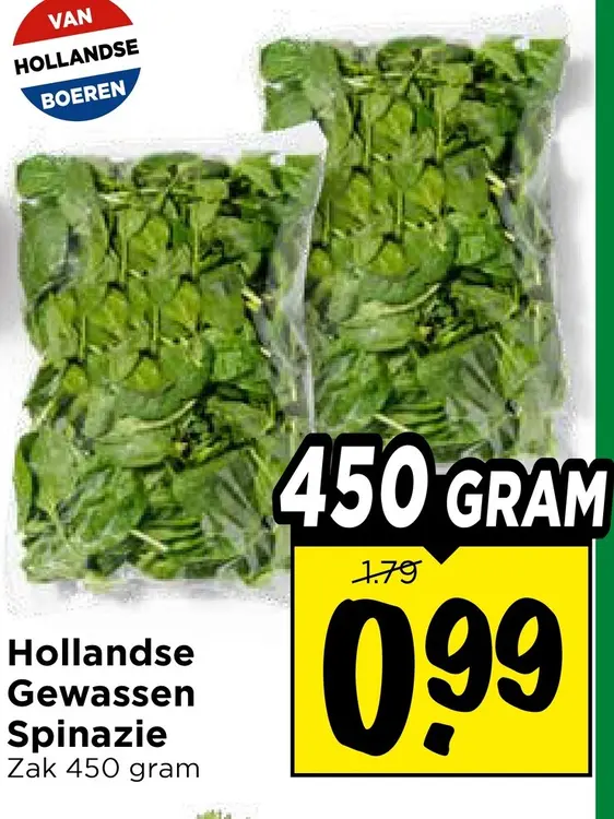 Aanbieding: Hollandse Gewassen Spinazie