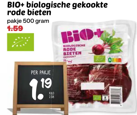 Aanbieding: Biologische gekookte rode bieten