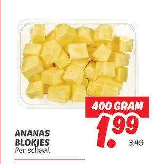 Ananas blokjes