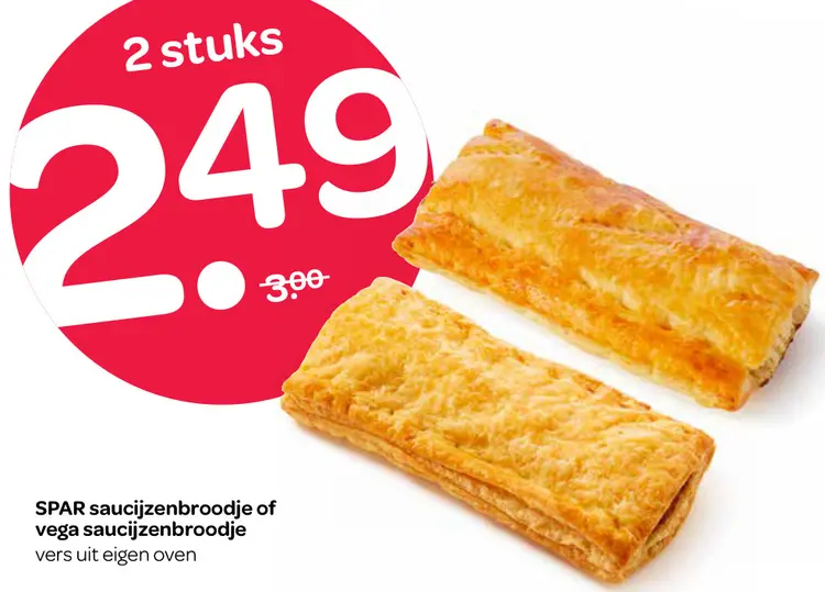 Aanbieding: Saucijzenbroodje of vega saucijzenbroodje