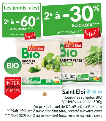 Offre: Légumes surgelés BIO