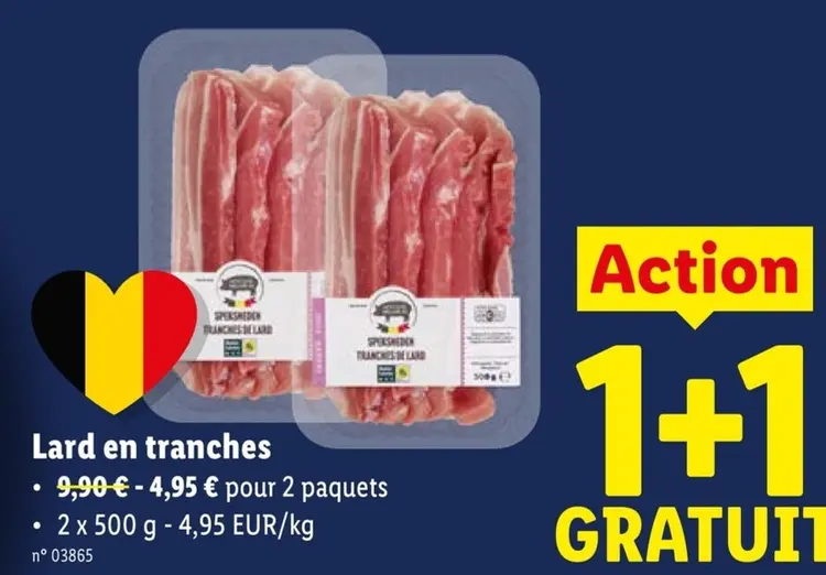 Offre: Lard en tranches