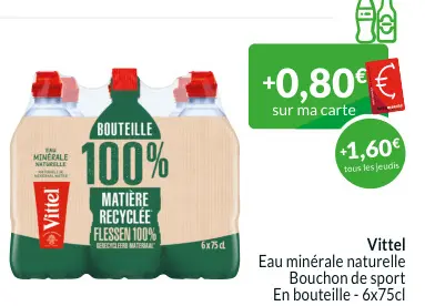Offre: Eau minérale naturelle Bouchon de sport