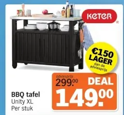 Aanbieding: BBQ tafel Unity XL