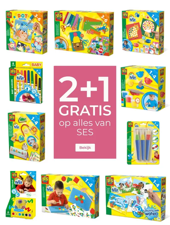Aanbieding: 2+1 GRATIS op alles van SES