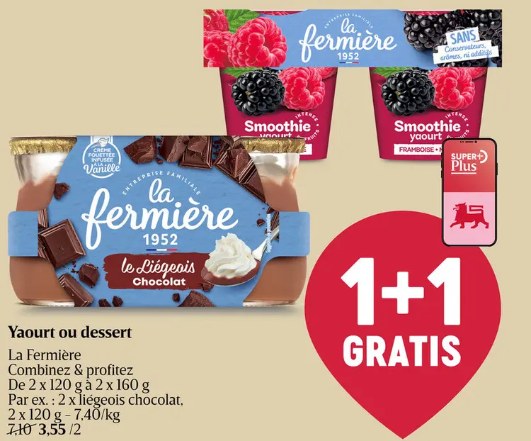 Offre: Yaourt ou dessert