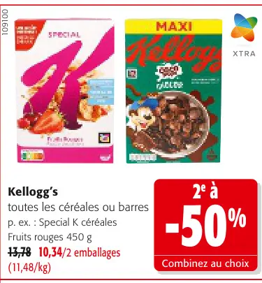 Offre: céréales ou barres