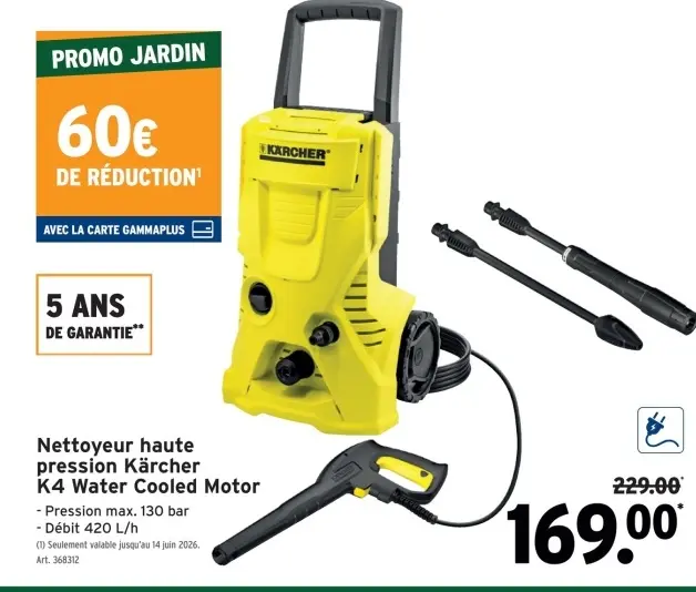 Offre: Nettoyeur haute pression Kärcher K4 Water Coo