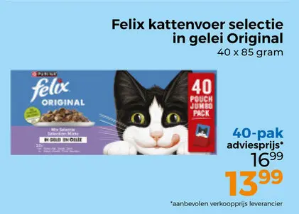 Aanbieding: Felix kattenvoer selectie in gelei Original