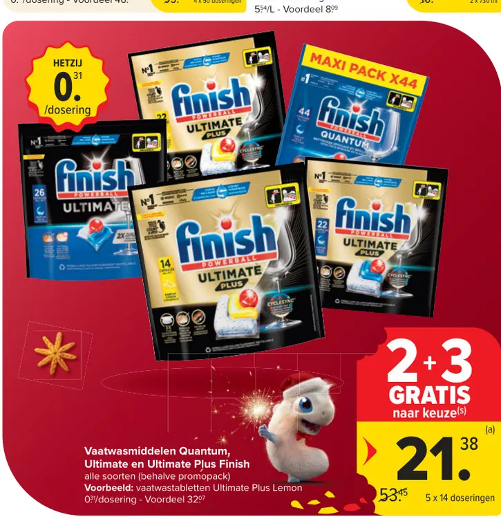 Promotie: Vaatwasmiddelen Quantum, Ultimate en Ultimate Plus Finish