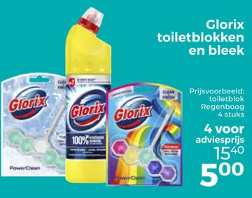 Aanbieding: Glorix toiletblokken en bleek