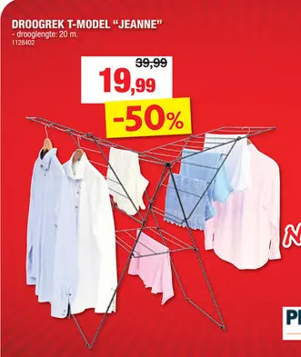 Promotie: Droogrek t-model "jeanne"