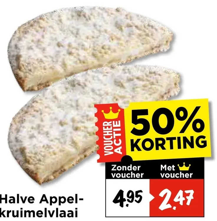 Aanbieding: Halve appel-kruimelvlaai