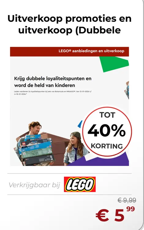 Aanbieding: Uitverkoop promoties en uitverkoop (Dubbele