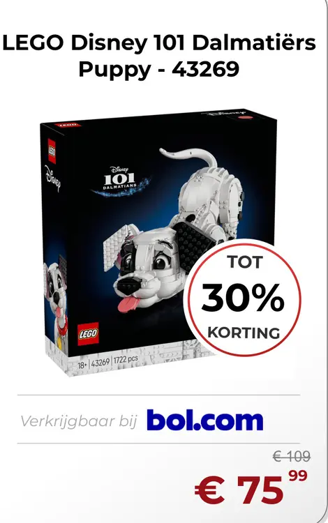 Aanbieding: LEGO Disney 101 Dalmatiërs Puppy