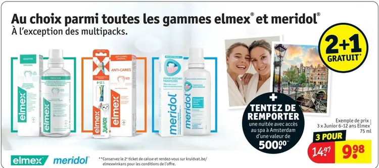 Offre: Au chois parmi toutes les gammes elmex et meridol