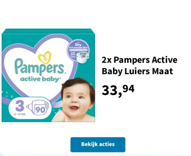 Promotie: Pampers Active Baby Luiers Maat