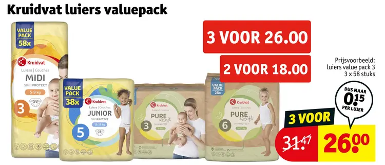 Aanbieding: Luiers valuepack