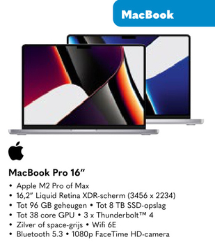 Aanbieding: MacBook Pro 16"