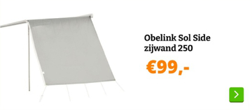 Aanbieding: Obelink Sol Side zijwand 250