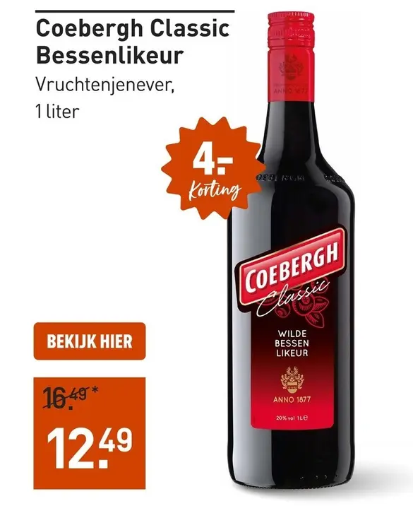 Aanbieding: Coebergh Classic Bessenlikeur