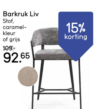 Aanbieding: Barkruk Liv - caramel