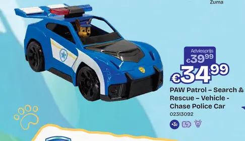 Aanbieding: PAW Patrol – Search & Rescue – Vehicle - Chase Police Car