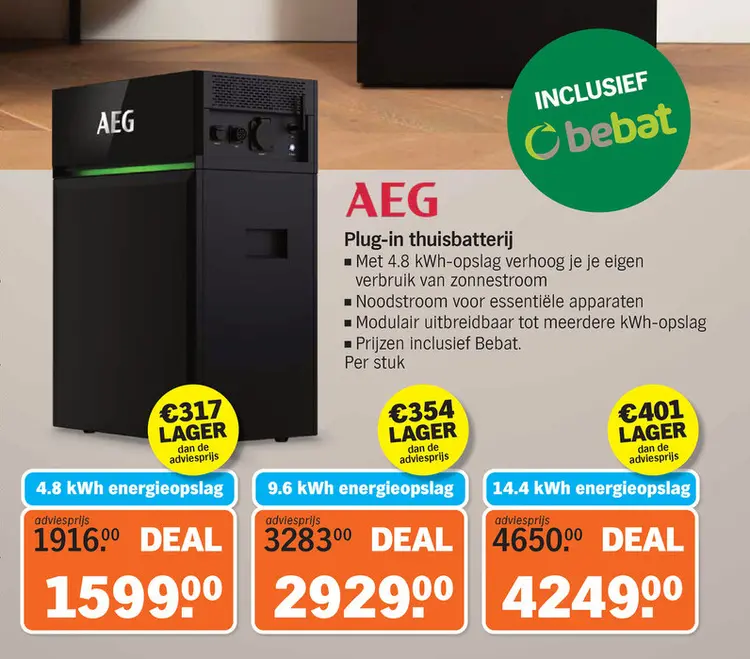 Promotie: Plug-in thuisbatterij