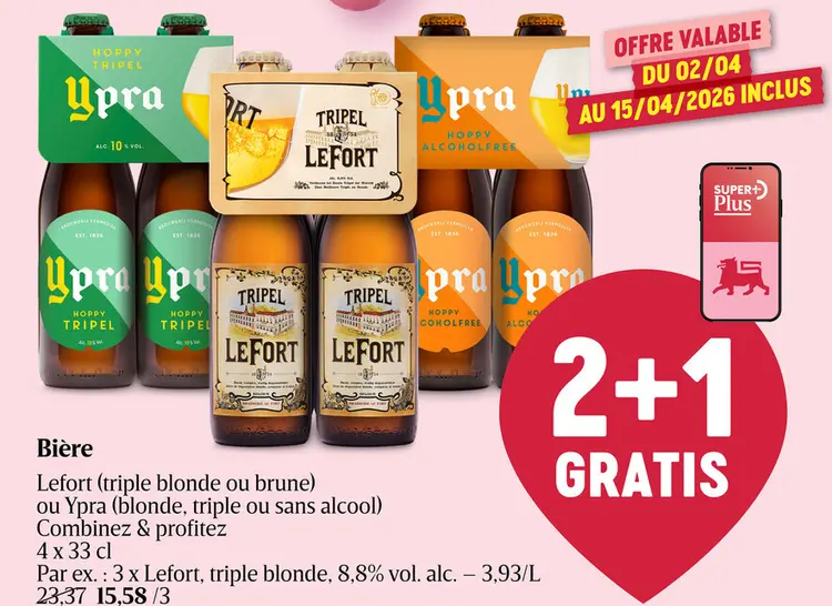 Offre: Bière Lefort ou Ypra