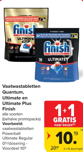 Promotie: Vaatwastabletten Quantum, Ultimate en Ultimate Plus