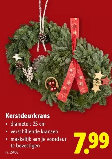 Aanbieding: Kerstdeurkrans