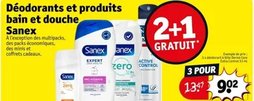 Offre: Déodorants et produits bain et douche