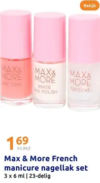 Aanbieding: Max & More French manicure nagellak set