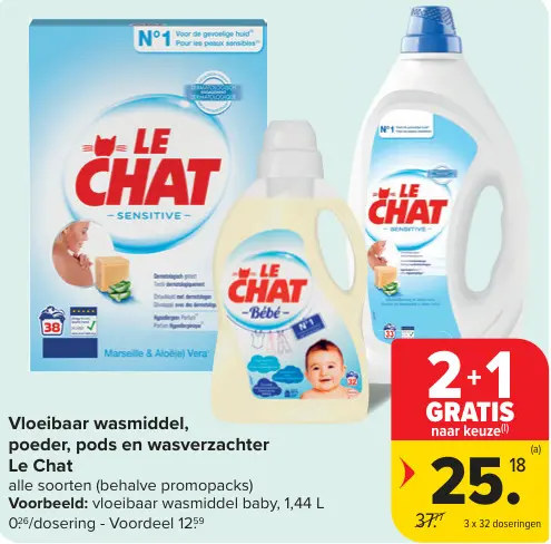 Promotie: Vloeibaar wasmiddel, poeder, pods en wasverzachter
