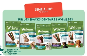 Offre: Snacks dentaires whimzees