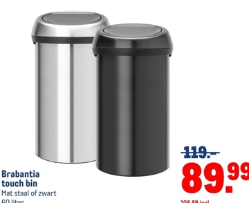 Aanbieding: Bo Touch Bin prullenbak