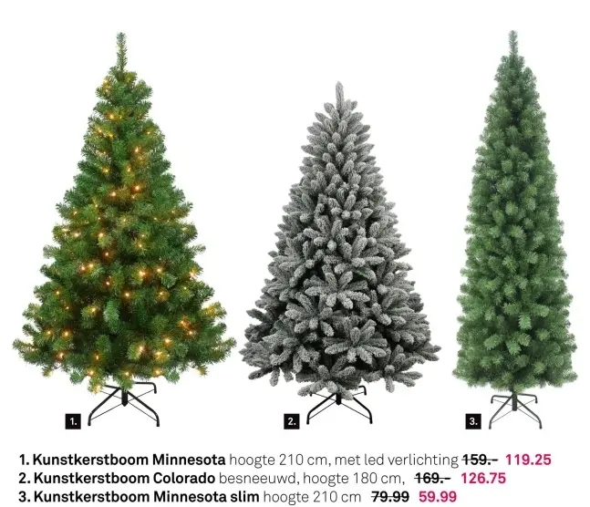 Aanbieding: Kunstkerstboom Minnesota (slim) of Colorado