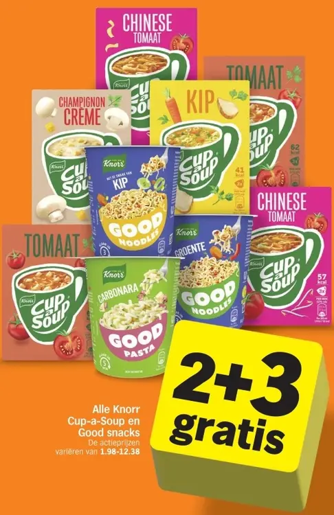 Aanbieding: Cup-a-Soup en Good snacks