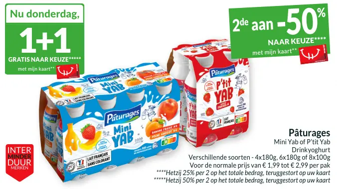 Aanbieding: Mini Yab of P'tit Yab Drinkyoghurt