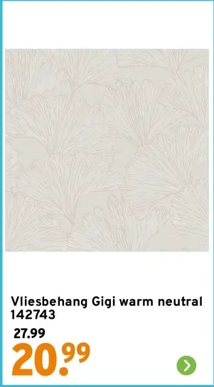 Aanbieding: Vliesbehang Gigi warm neutral