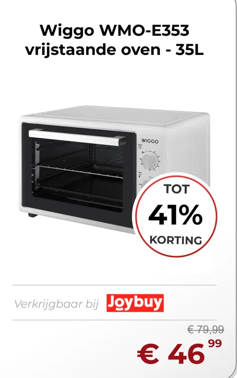 Aanbieding: Wiggo WMO-E353 vrijstaande oven