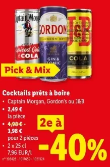 Offre: Cocktails prêts à boire