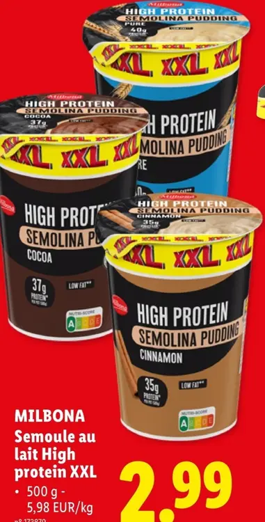 Offre: Semoule au lait High protein XXL