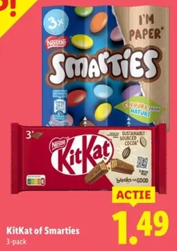 Aanbieding: KitKat of Smarties