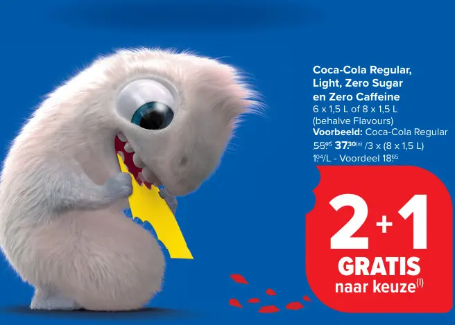 Aanbieding: Coca-Cola Regular, Light, Zero Sugar en Zero Caffeine
