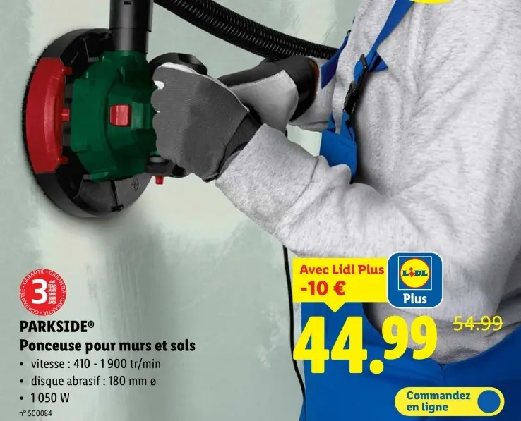 Offre: Ponceuse pour murs et sols