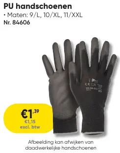 Promotie: PU handschoenen