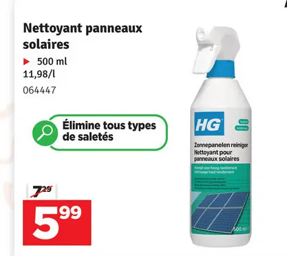 Offre: Nettoyant panneaux solaires