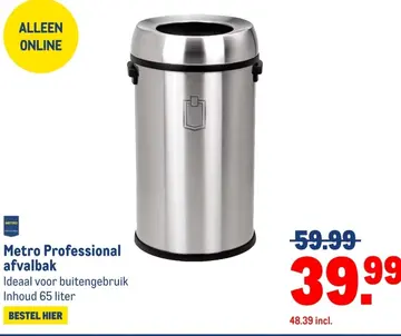 Aanbieding: Metro Professional afvalbak